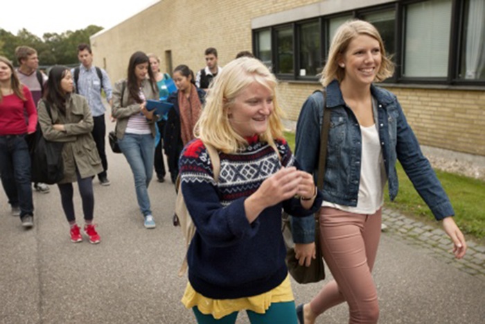 Maren (til højre) kommer fra Norge, og er taget til DTU i forbindelse med en masteruddannelse. Foto: Mikal Schlosser.