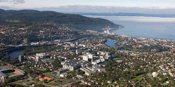 NTNU Gløshaugen Campus, Trondheim, Norway. Photo: Erik Børseth, Synlig design og foto as/NTNU info.