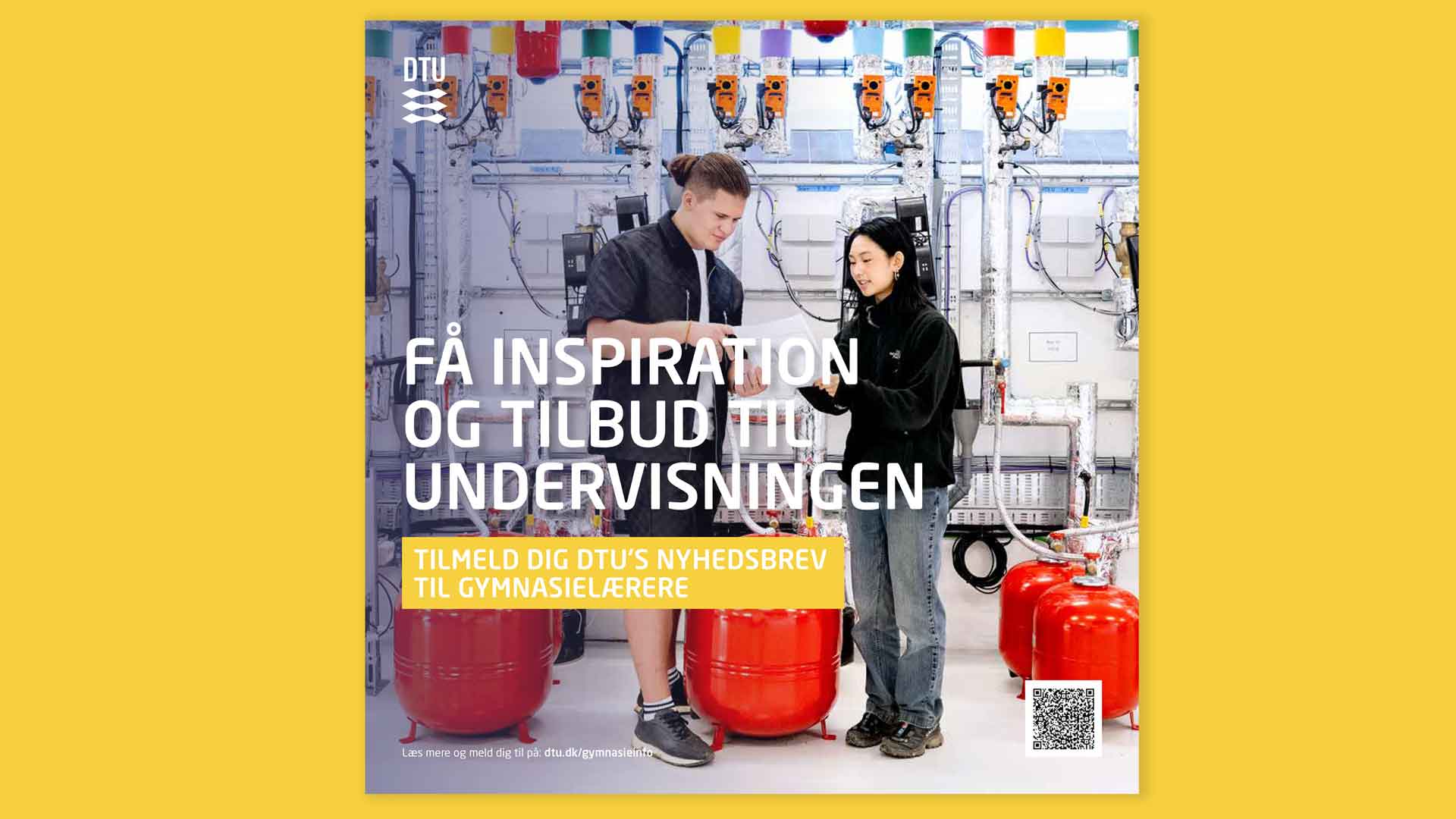 Flyer om DTU's tilbud til gymnasielærere