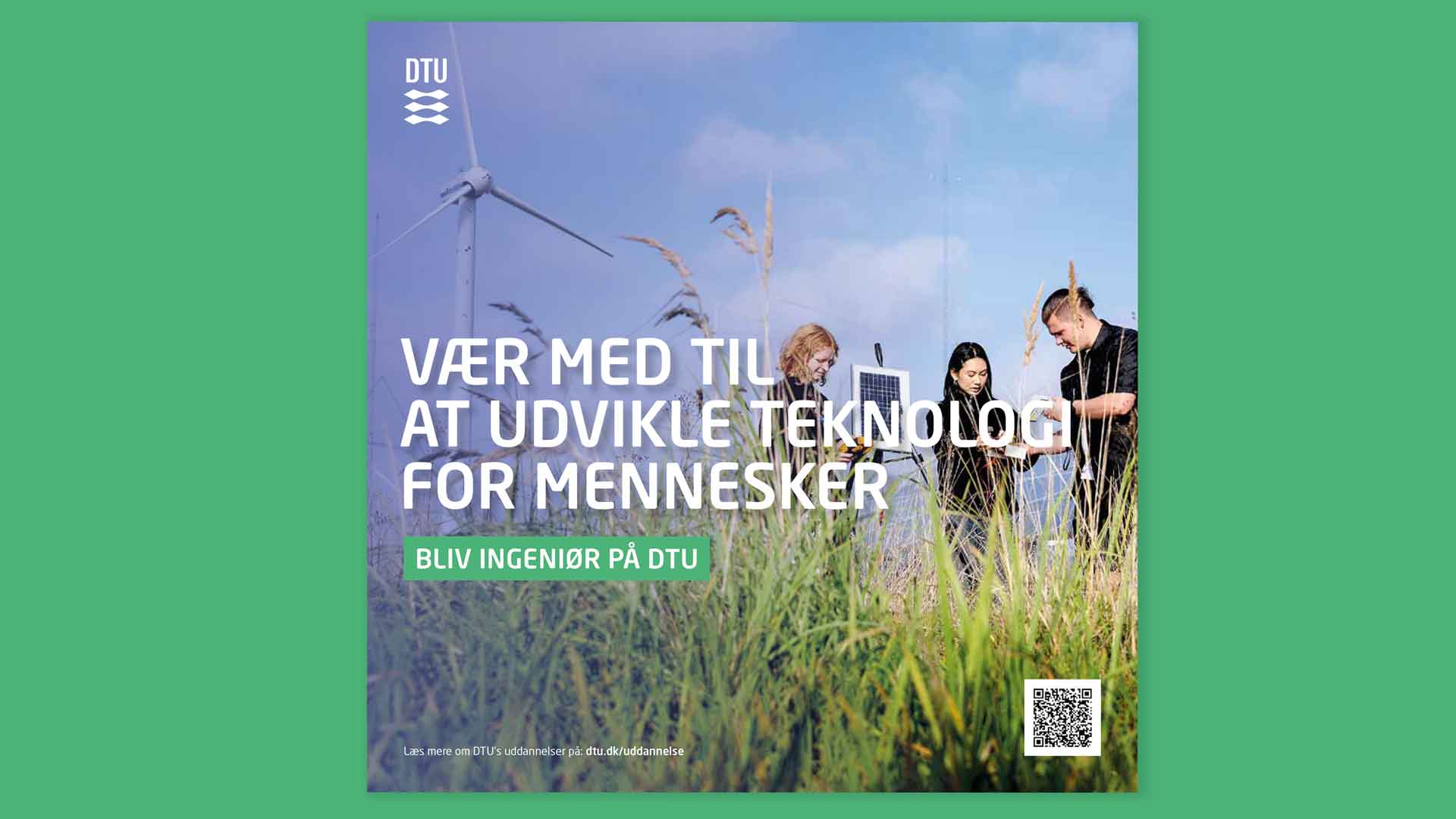 Flyer om DTU's tilbud til gymnasieelever