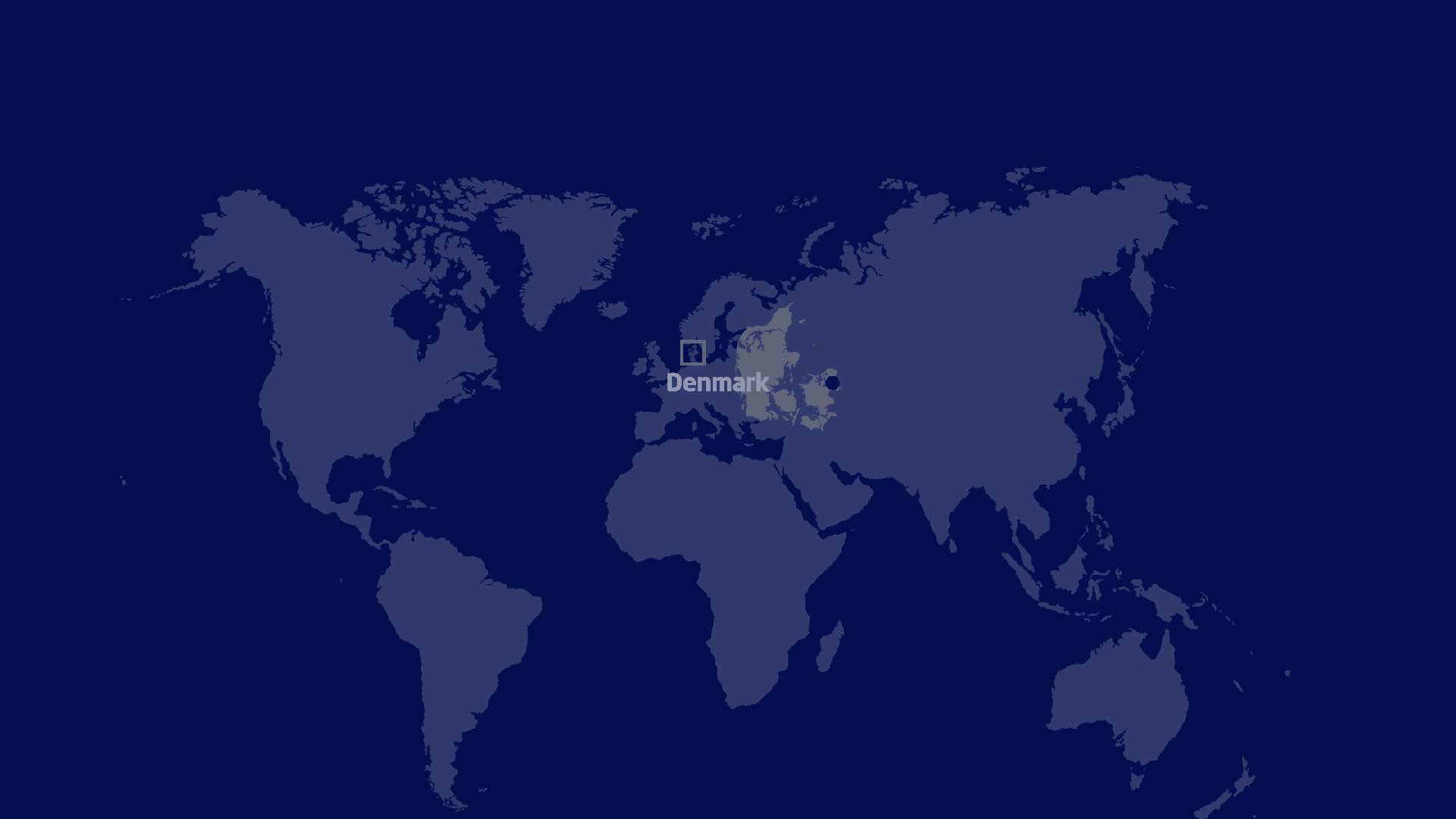 Denmark on a world map